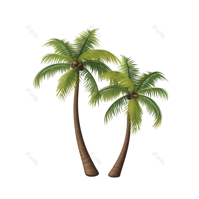 叶子图片,卡通元素,夏天PNG,白色免抠素材